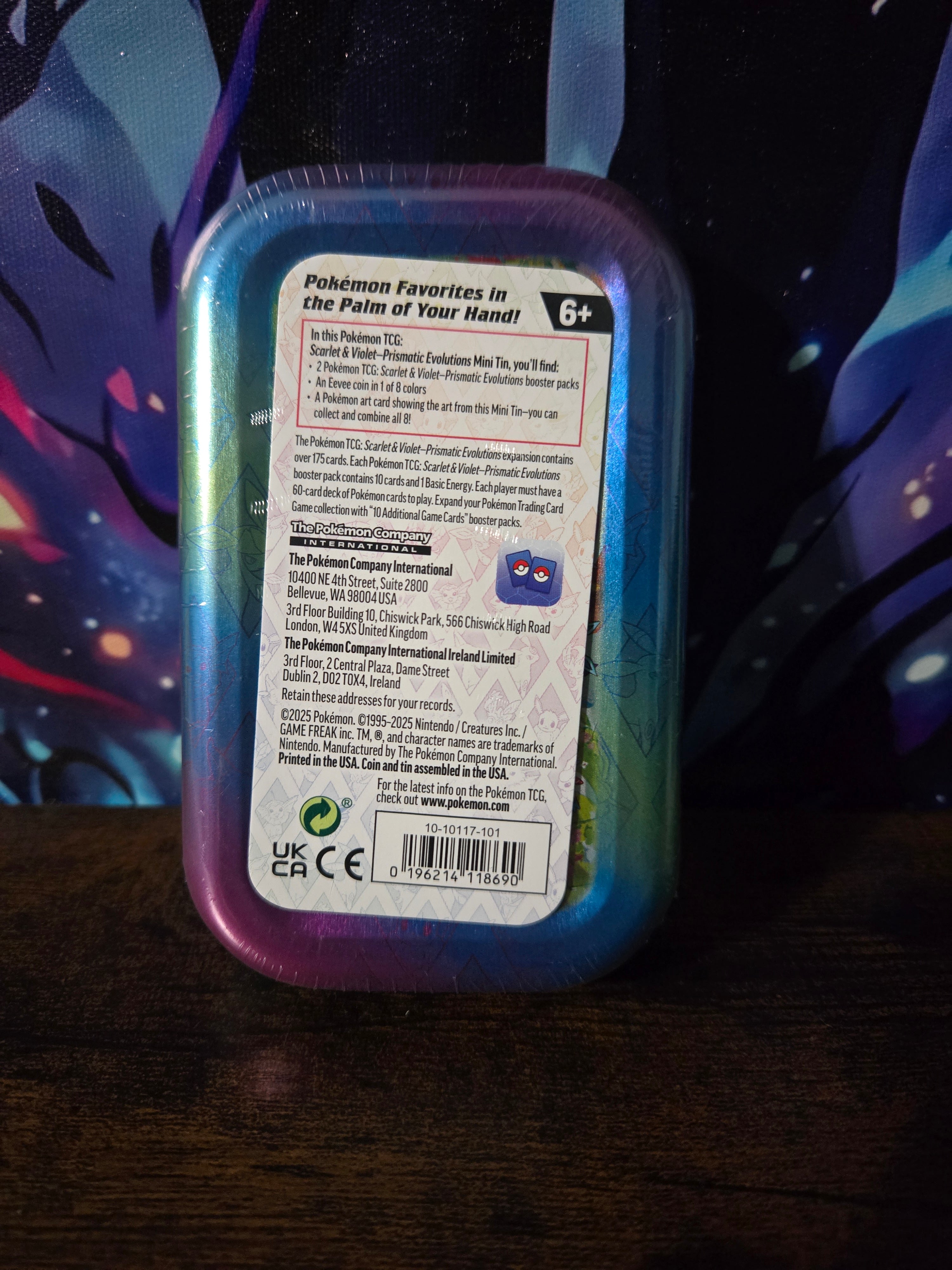 Prismatic Evolutions Mini Tin - Vaporeon Art - Sealed Brand NEW - Pokémon TCG 🔥