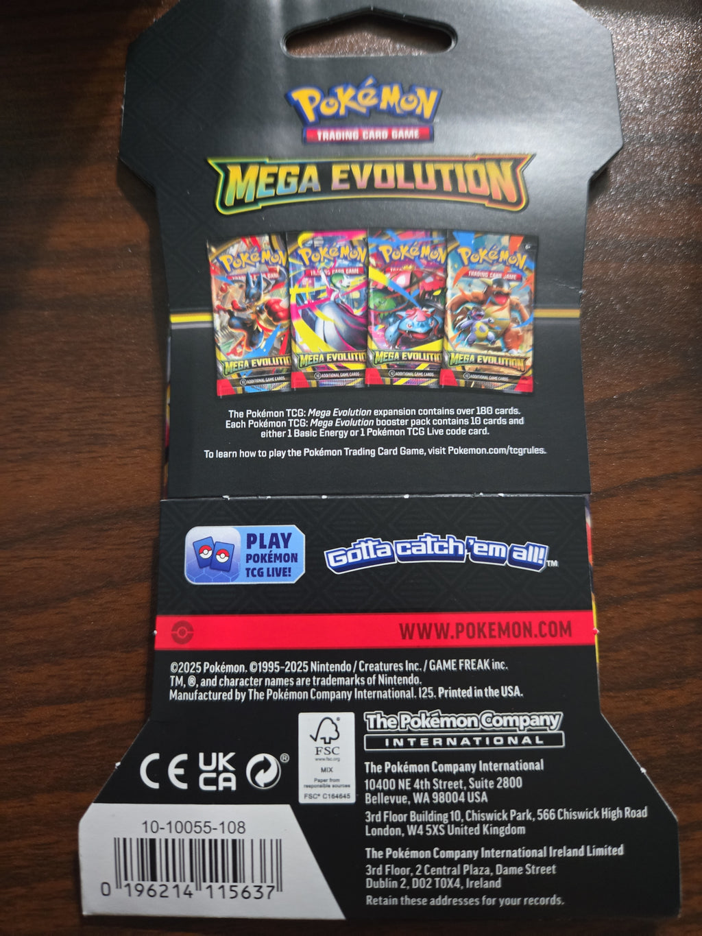 Pokémon TCG: Mega Evolution Sleeved Booster Pack