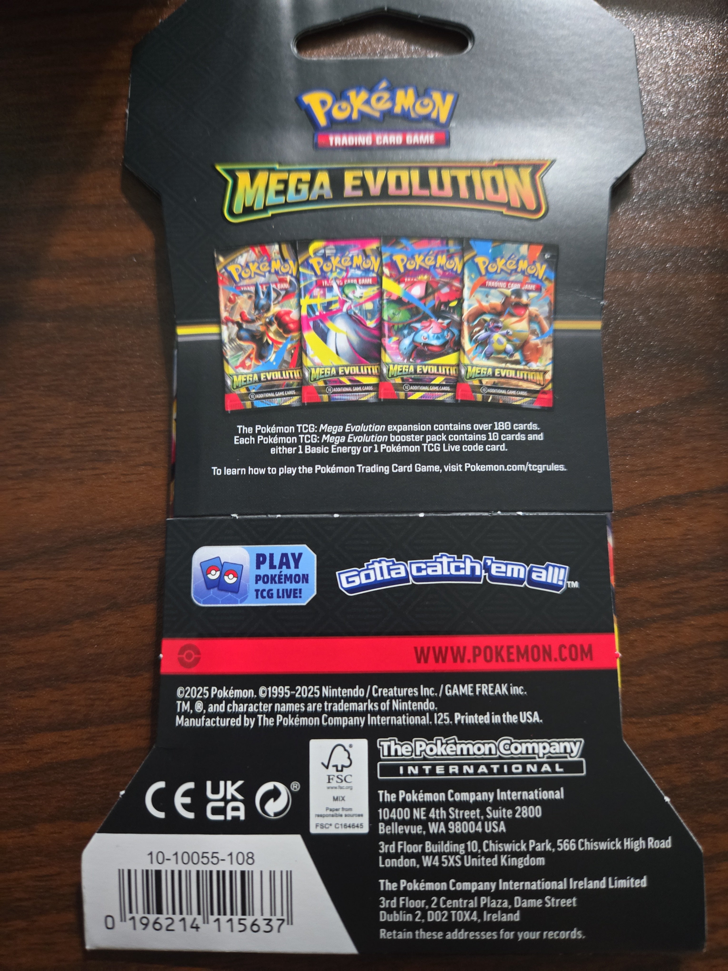 Pokémon TCG: Mega Evolution Sleeved Booster Pack