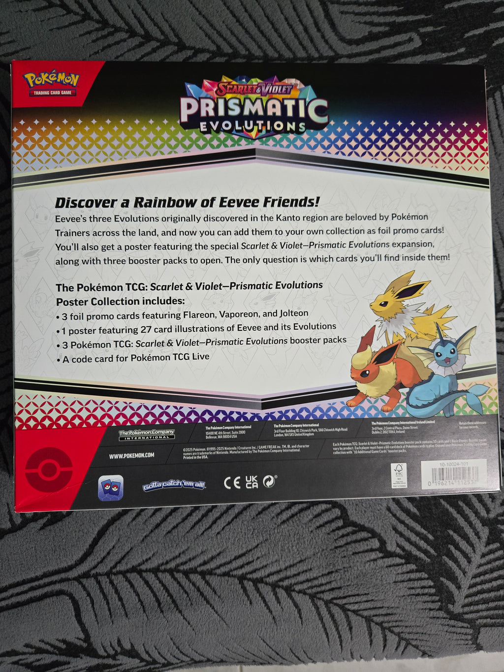 Pokémon TCG Scarlet & Violet Prismatic Evolutions Poster Collection Box Sealed