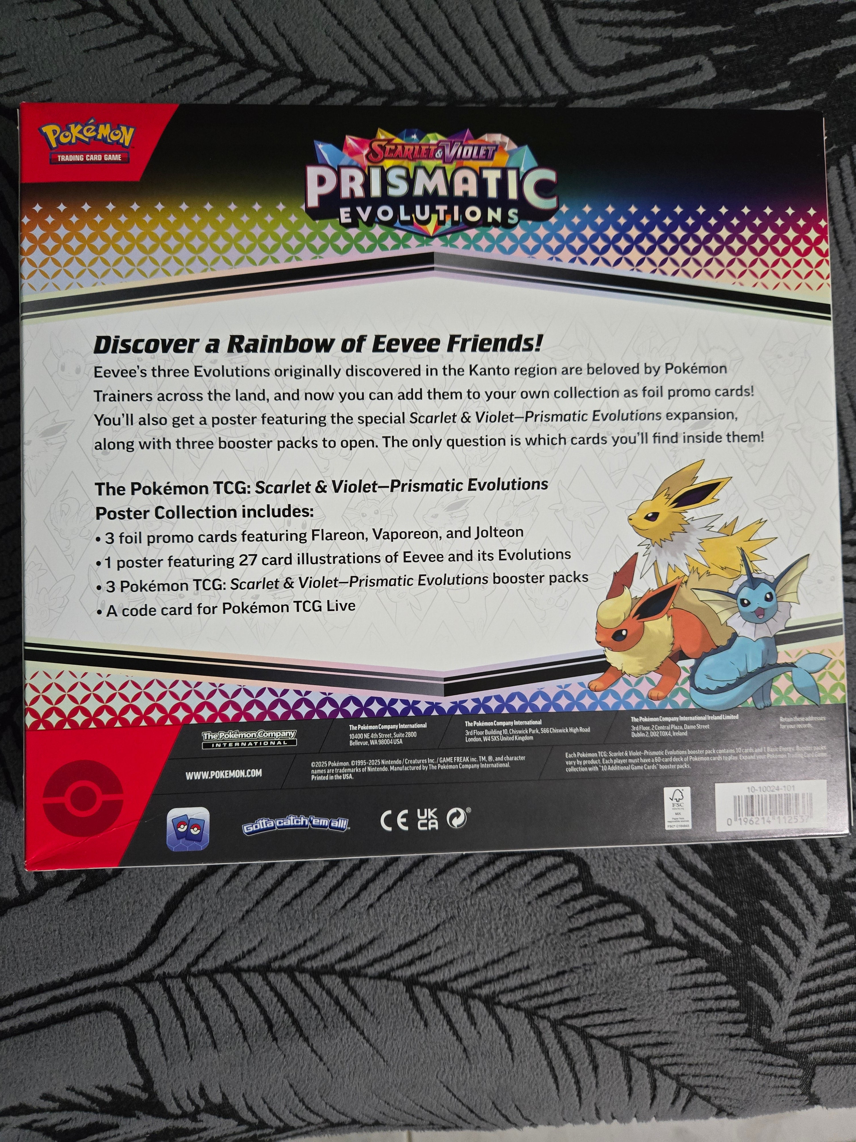 Pokémon TCG Scarlet & Violet Prismatic Evolutions Poster Collection Box Sealed