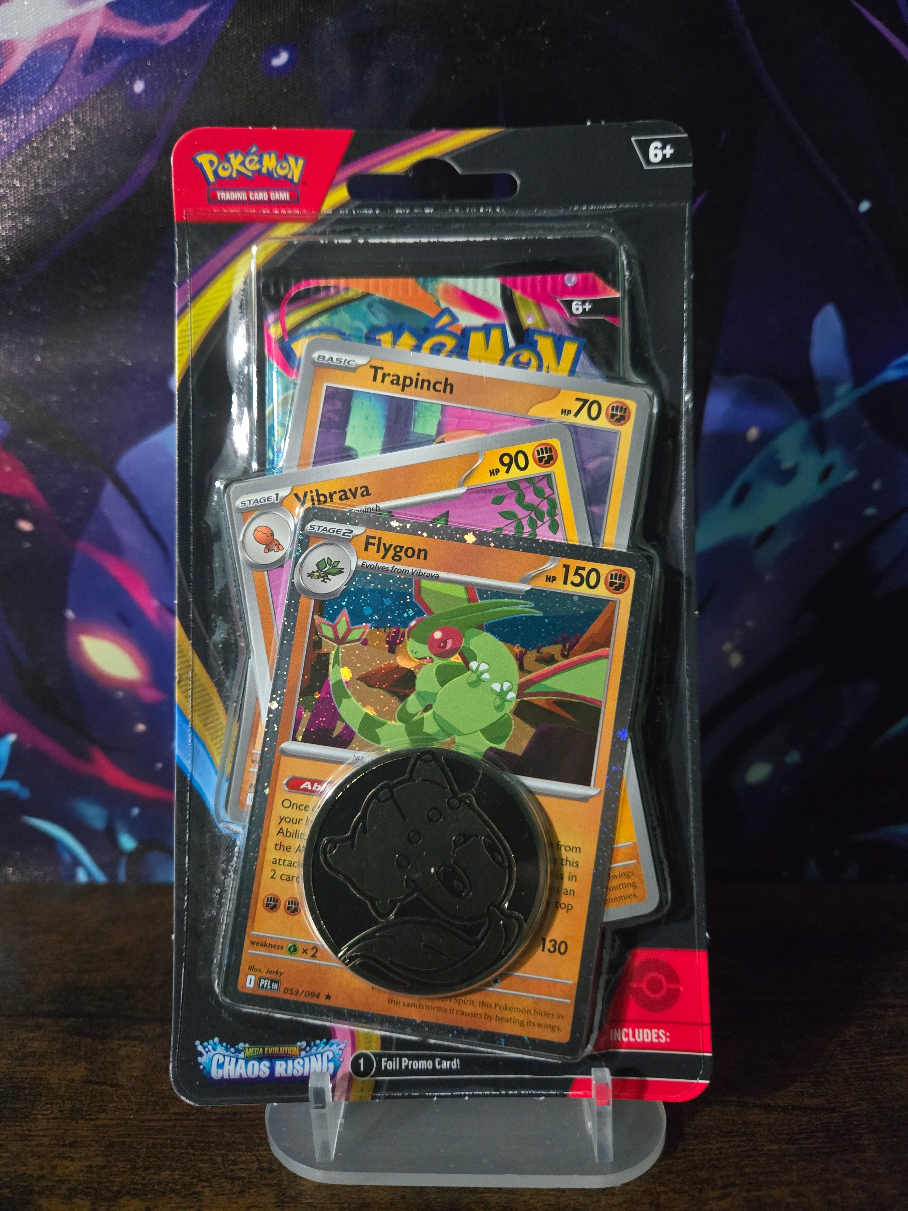 Pokemon Chaos Rising Premium Checklane Blister Booster Pack Flygon Line - NEW