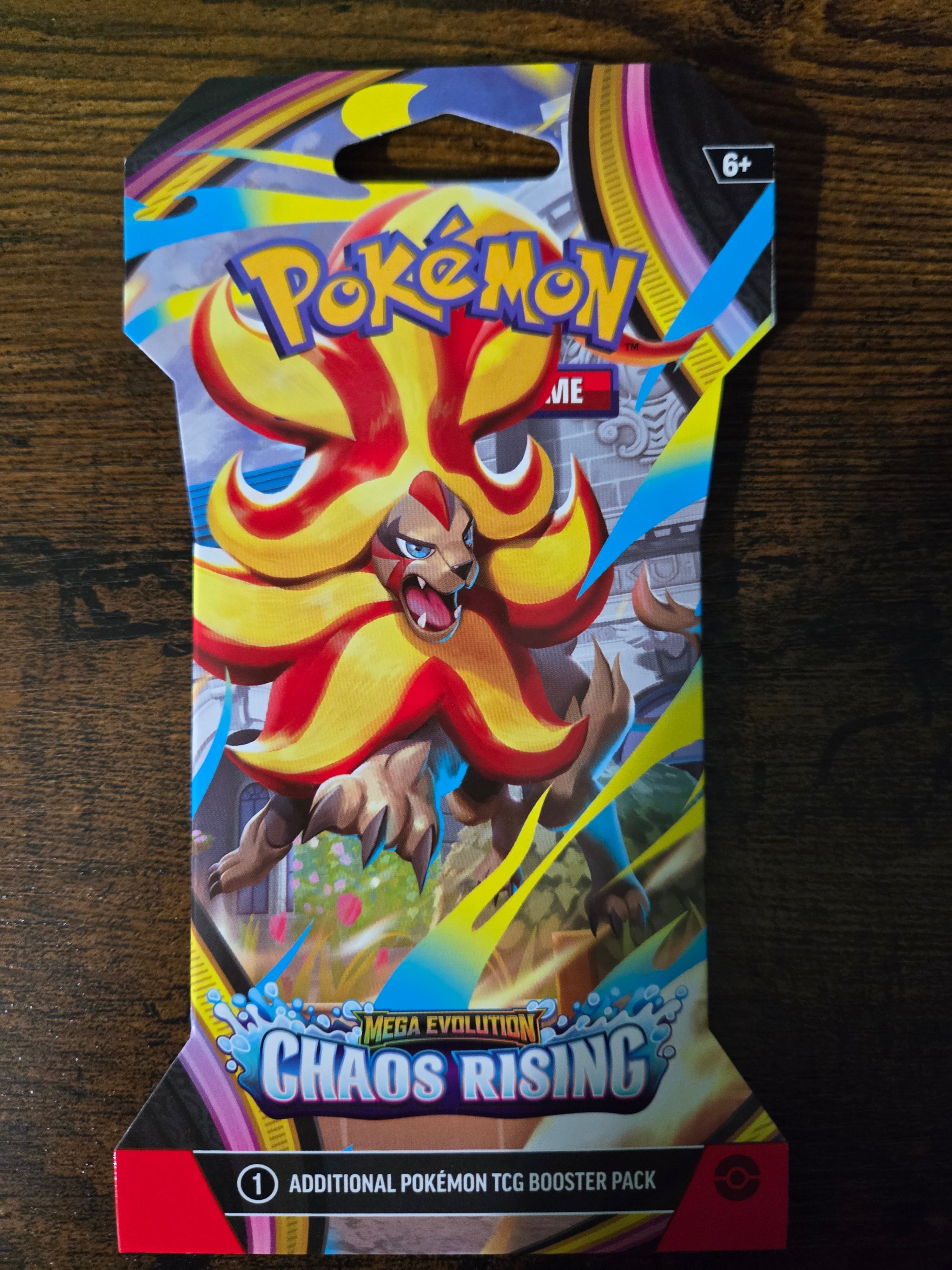 Pokémon TCG Mega Evolution Chaos Rising Sleeved Booster Pack New