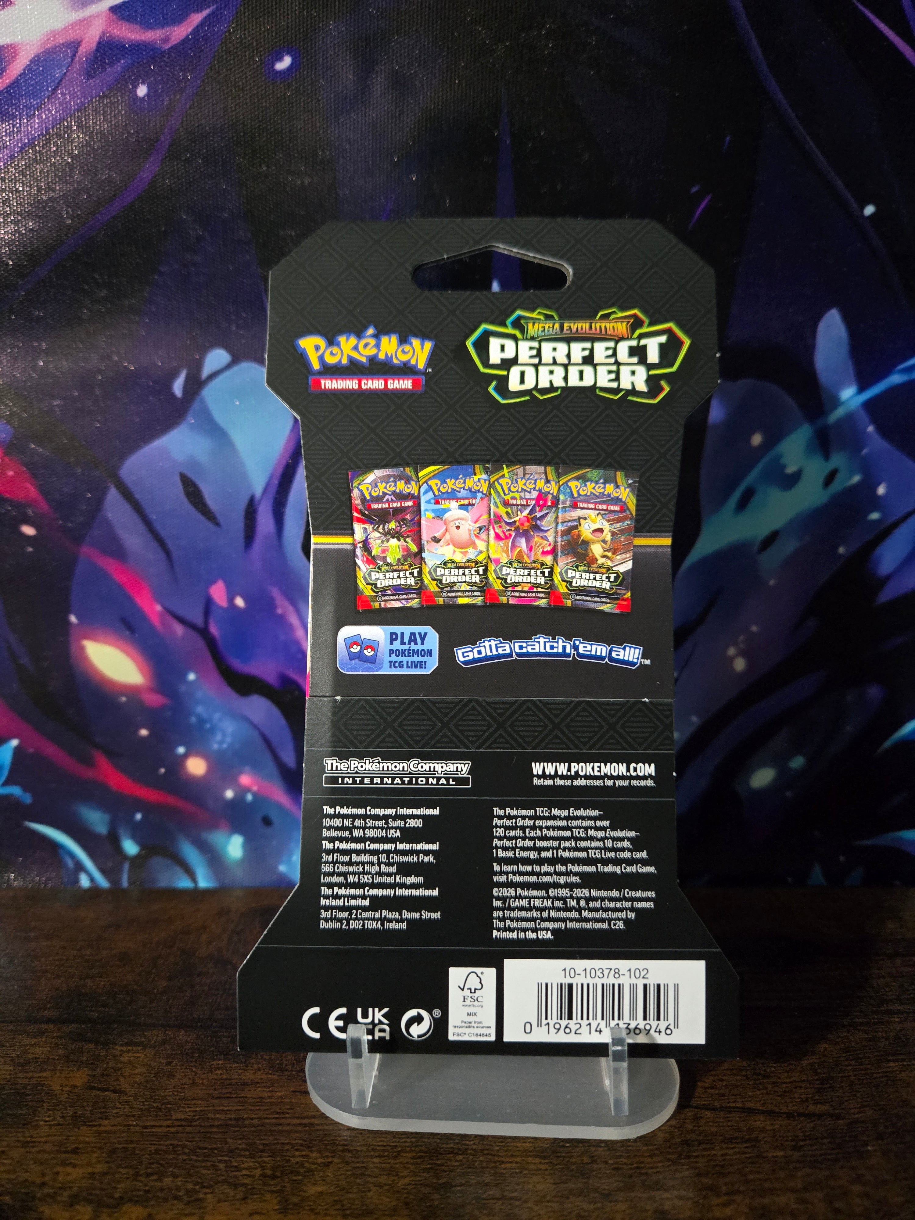 Pokémon TCG Mega Evolution Perfect Order Sleeved Booster Pack New