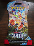 Sleeved Booster Pack Pokémon TCG  Stellar Crown Expansion  NEW SEALED